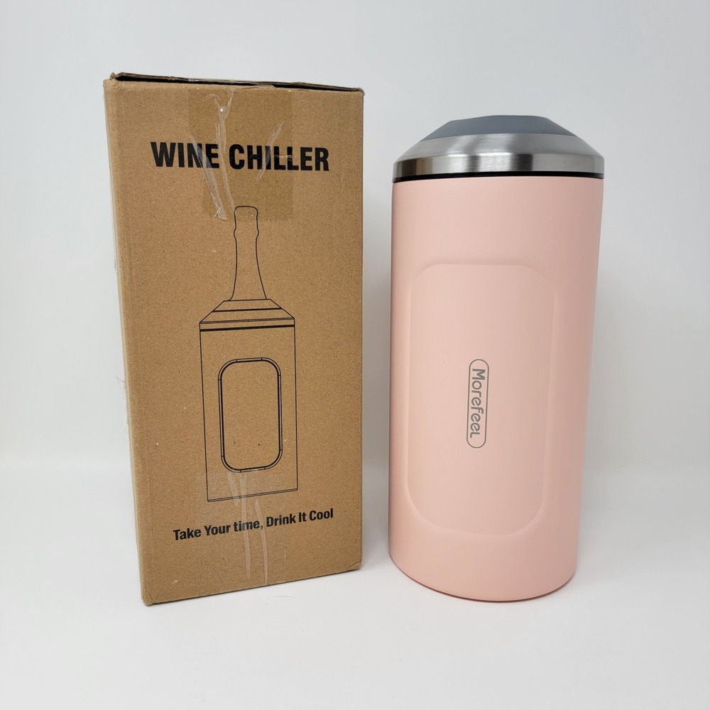 New!! MoreFeel Pink Stainless Steel Premium Wine Chiller